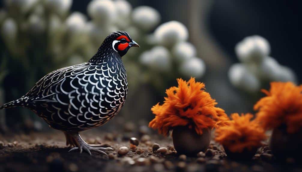 colorful chinese painted quail