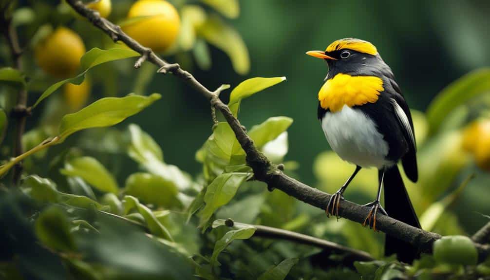 distinctive yellow bill robin