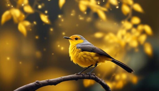 colorful bird with golden wings