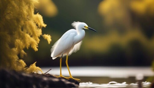 elegant white bird species