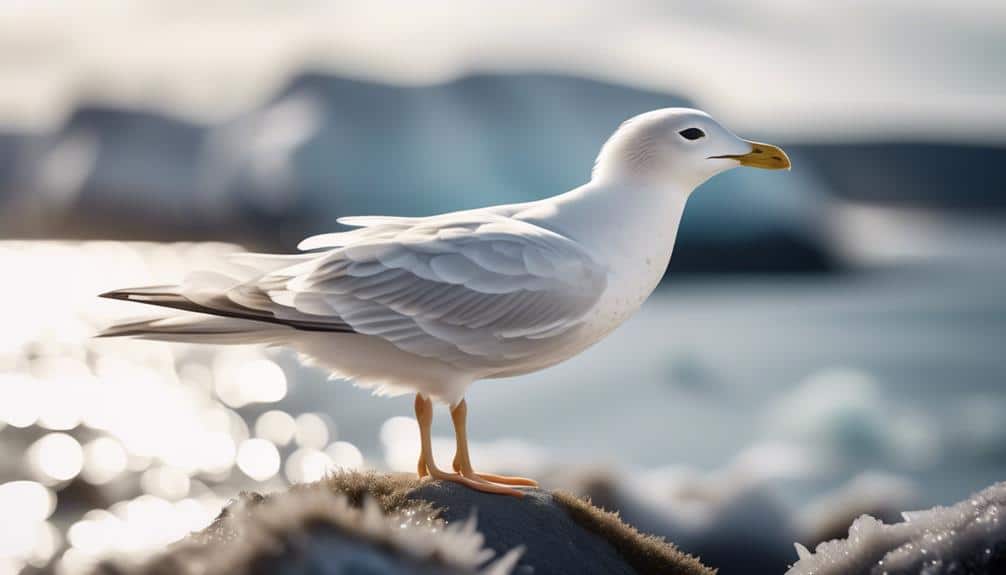 arctic bird with white plumage