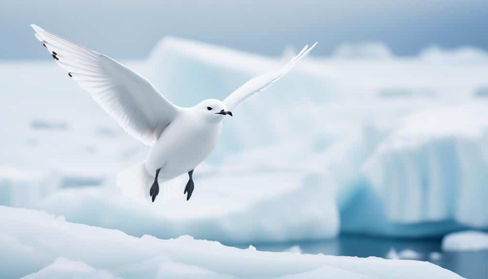 arctic bird with white plumage