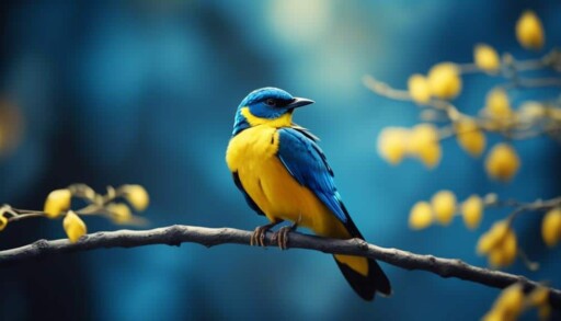 small bird with yellow breast