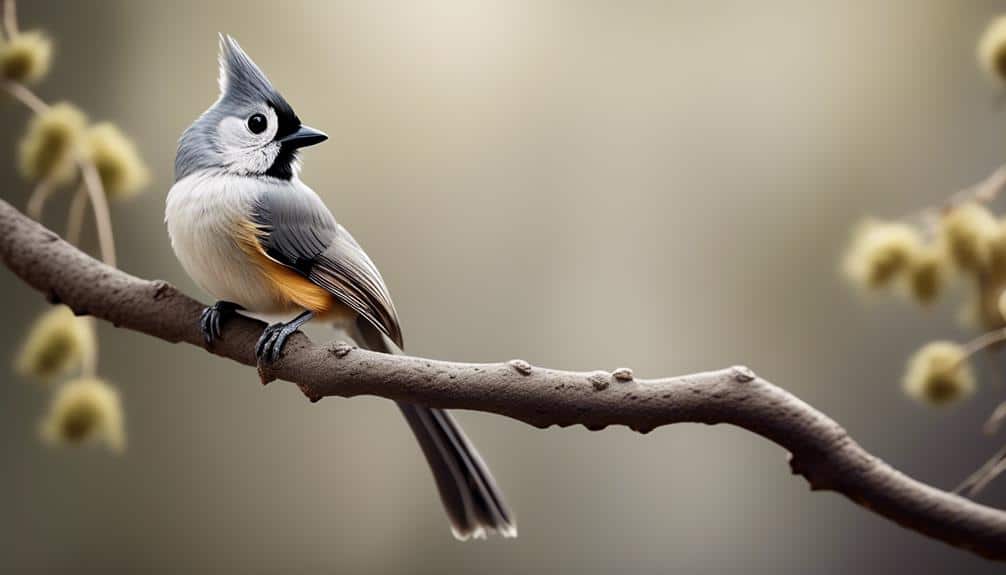 unique black crested titmouse species