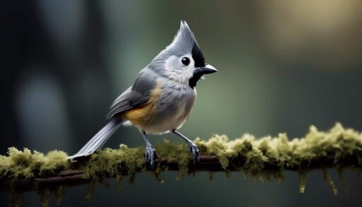 distinctive black crested songbird