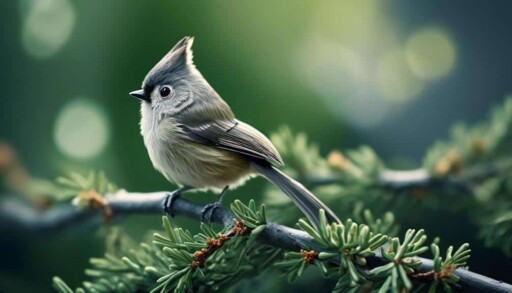 small bird with gray plumage