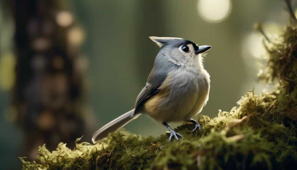 small bird with gray plumage