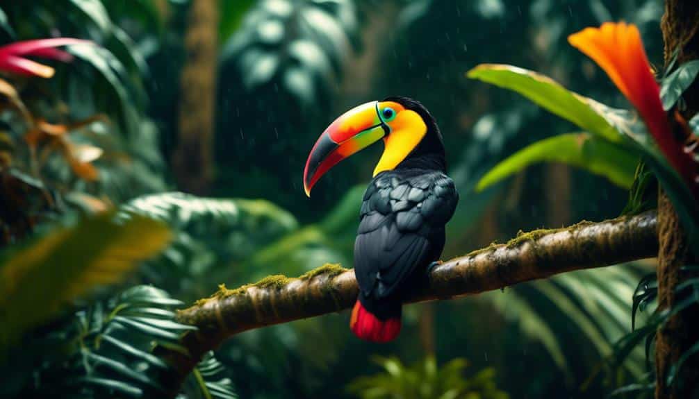 colorful birds with large bills