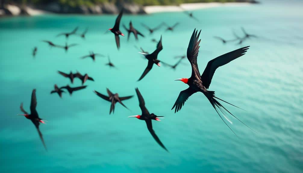 majestic seabirds with wingspan
