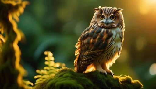 noisy owls in forest