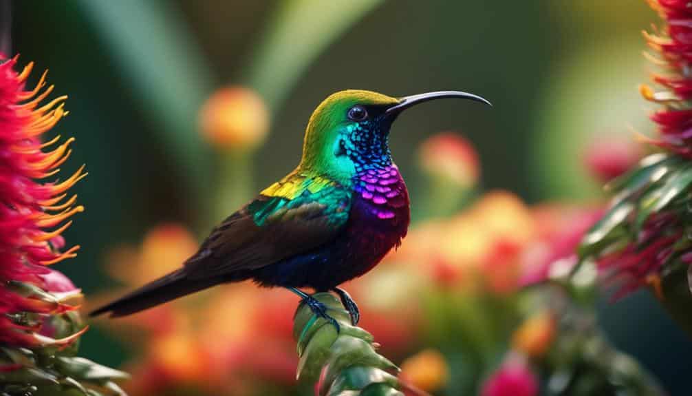 colorful birds with long beaks