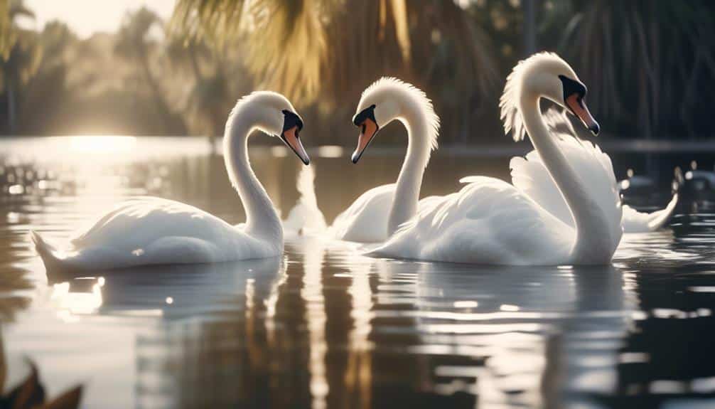 elegant ballet performed by swans