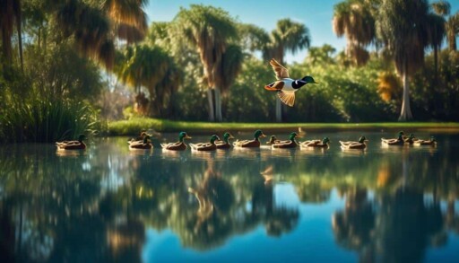 adorable ducklings explore garden