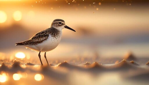 feeding on the shoreline