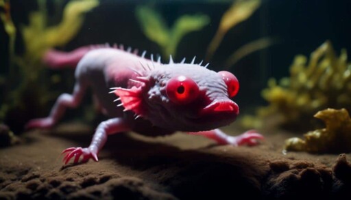 glowing red eyes amphibians