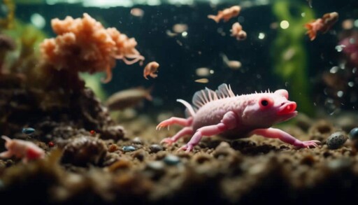 crustaceans and small fish