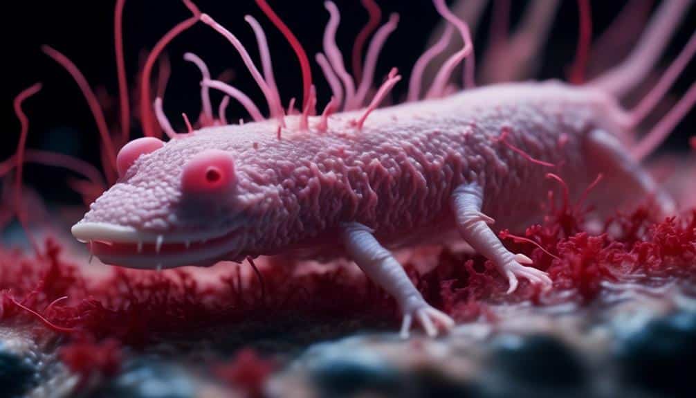 detailed exploration of axolotl skin
