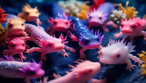 vibrant axolotl skin patterns