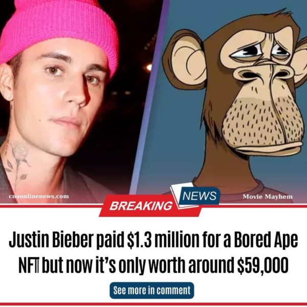 Justin Bieber paid $1.3 million for a Bored Ape NFT but now it’s only worth around $59,000