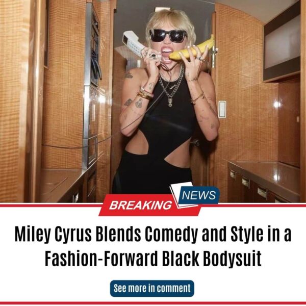Miley Cyrus Blends Comedy and Style in a Fashion-Forward Black Bodysuit
