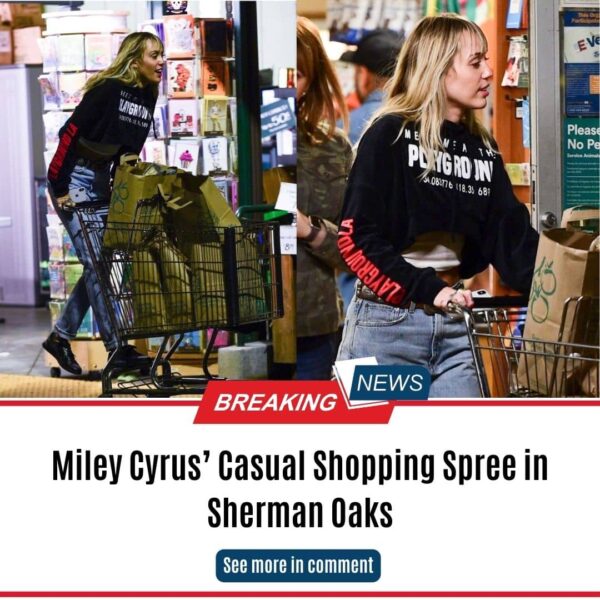Miley Cyrus’ Casual Shopping Spree in Sherman Oaks