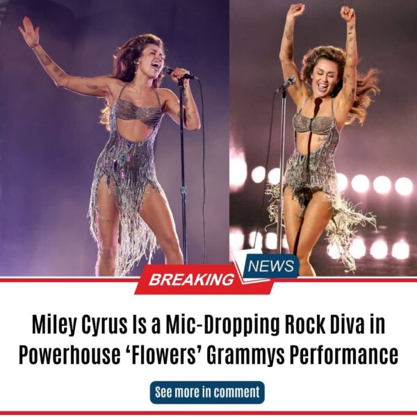 Miley Cyrus Is a Mic-Dropping Rock Diva in Powerhouse ‘Flowers’ Grammys Performance