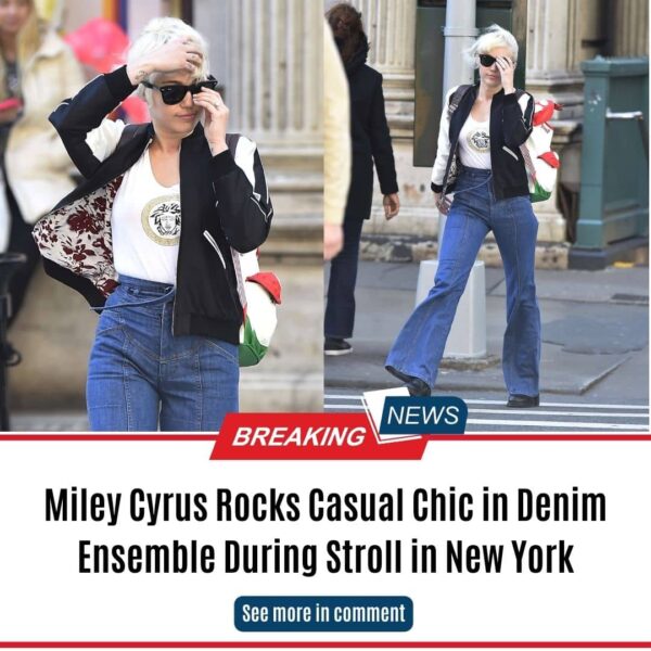 Miley Cyrus Rocks Casual Chic in Denim Ensemble During Stroll in New York