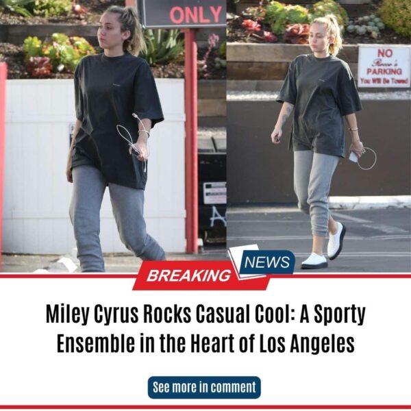Miley Cyrus Rocks Casual Cool: A Sporty Ensemble in the Heart of Los Angeles