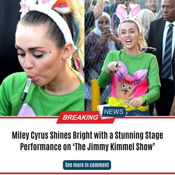 Miley Cyrus Shines Bright with a Stunning Stage Performance on ‘The Jimmy Kimmel Show’