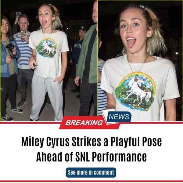 Miley Cyrus Strikes a Playful Pose Ahead of SNL Performance