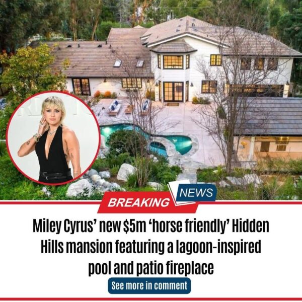Miley Cyrus’ new $5m ‘horse friendly’ Hidden Hills mansion featuring a lagoon-inspired pool and patio fireplace
