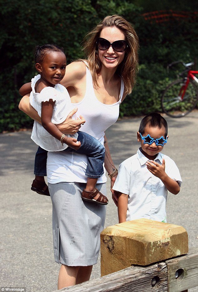 'Aids orphan': Angelina Jolie revealed she had been told Zahara's mother had died of Aids when she adopted her in 2005, and said she was also suffering from dehydration and malnutrition. In fact her mother was still alive