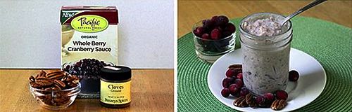 Haferbrei mit Preiselbeeren