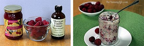 Haferbrei mit Himbeeren und Vanille