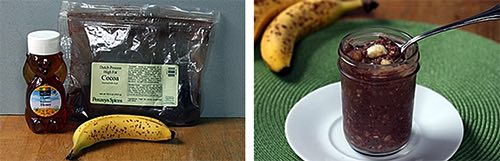 Haferbrei mit Banane und Kakao