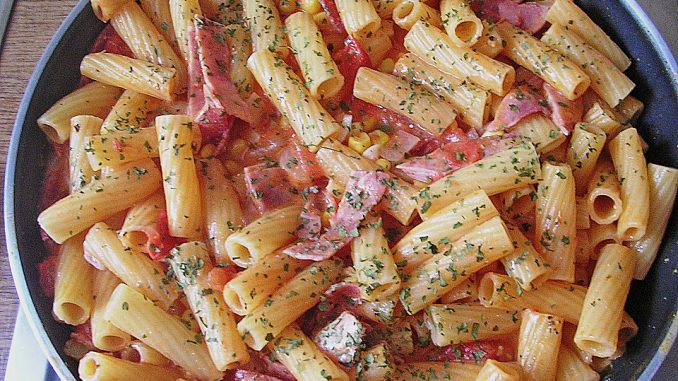 20 Minuten leckeres Nudelpfanne