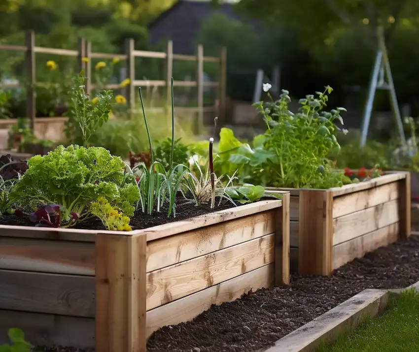 Hochbeet aus Altholz
