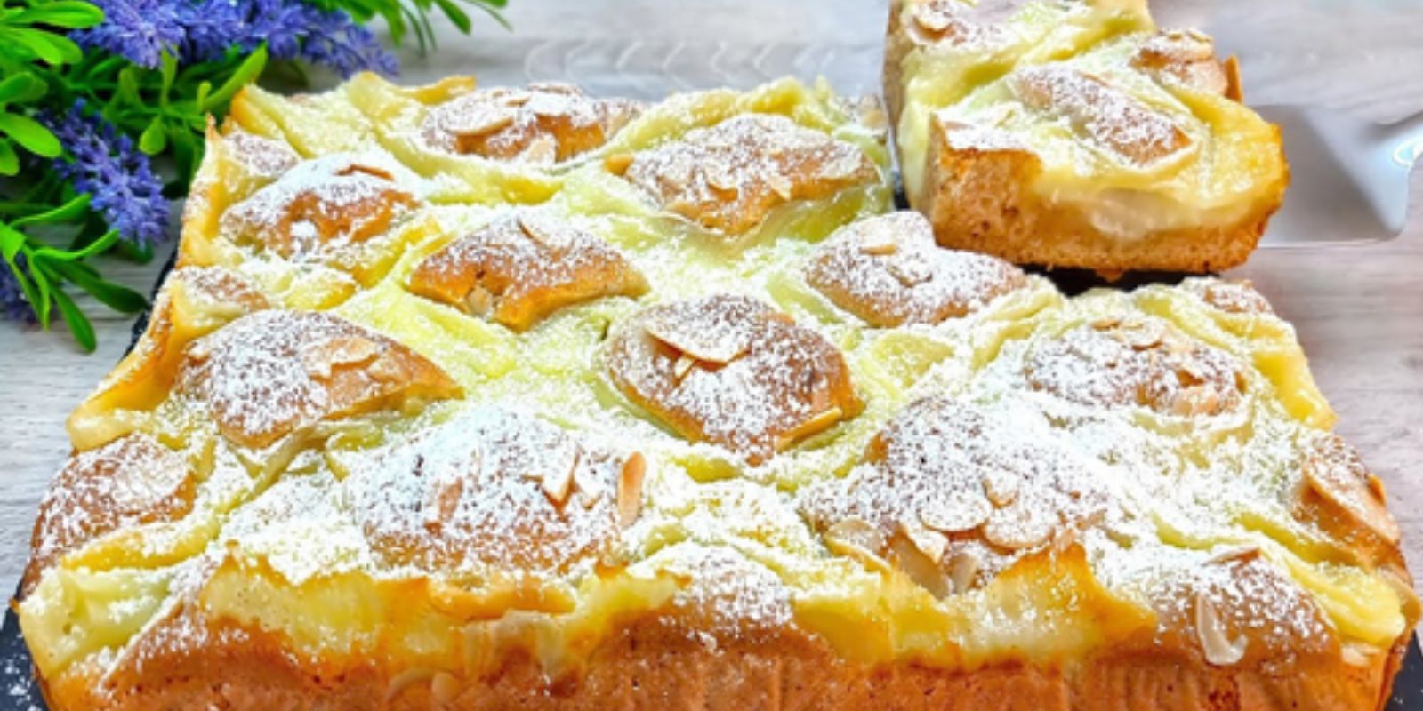 Apfel-Sahne-Torte – Kuchen fertig in 5 Minuten, nur 180 Kcal!😊 Um das Rezept zu erhalten, sende hi