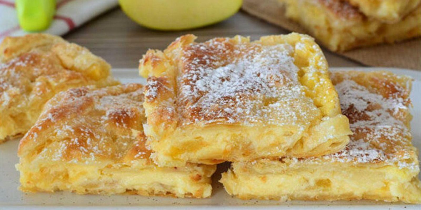 Apfelpudding Schnitten, wooahh du wirst begeistert sein!