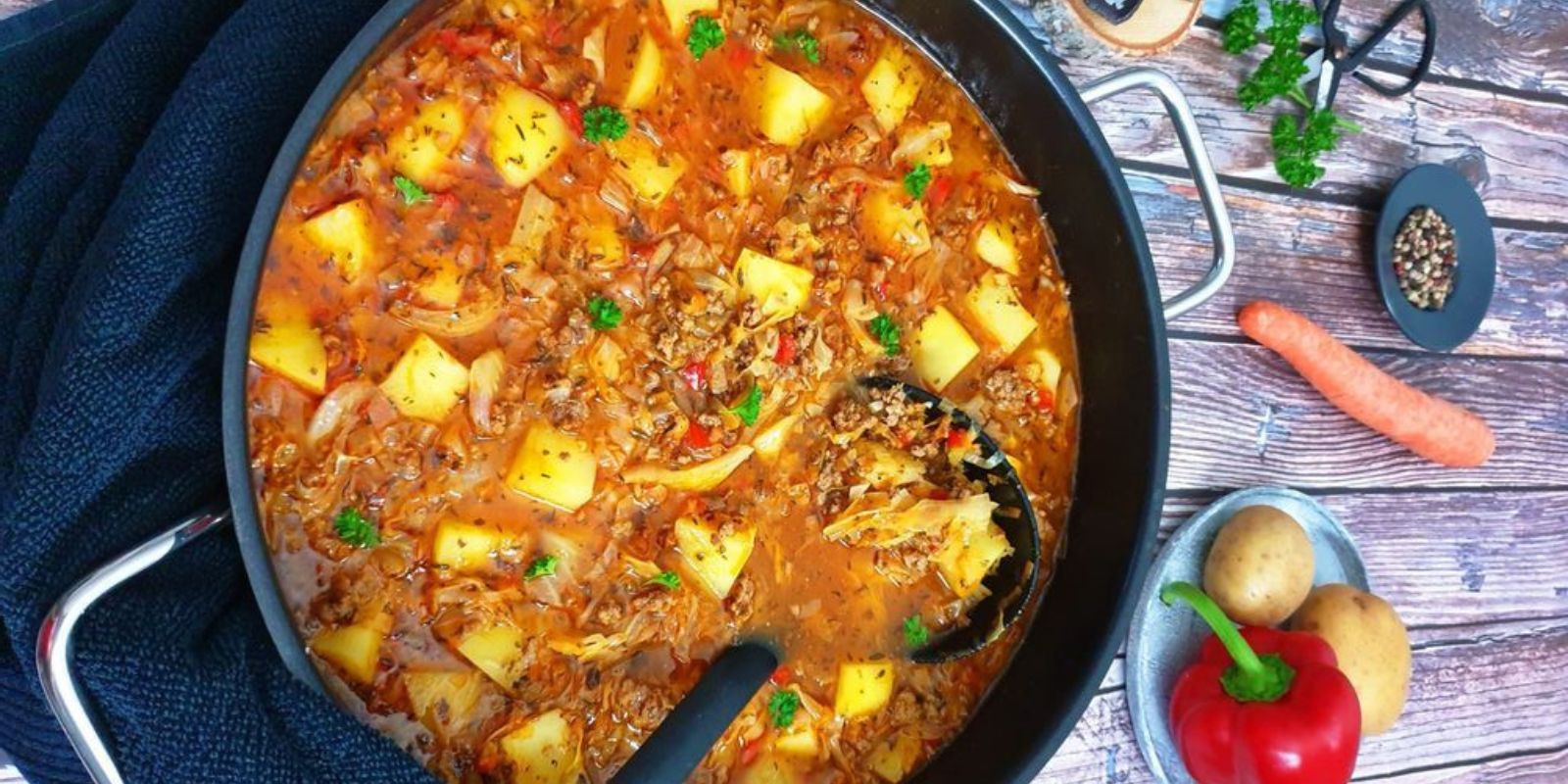 Bauerntopf mit Hackfleisch: Rustikaler Genuss aus der Pfanne