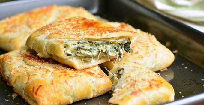 Blätterteig Spinat-Feta Snack