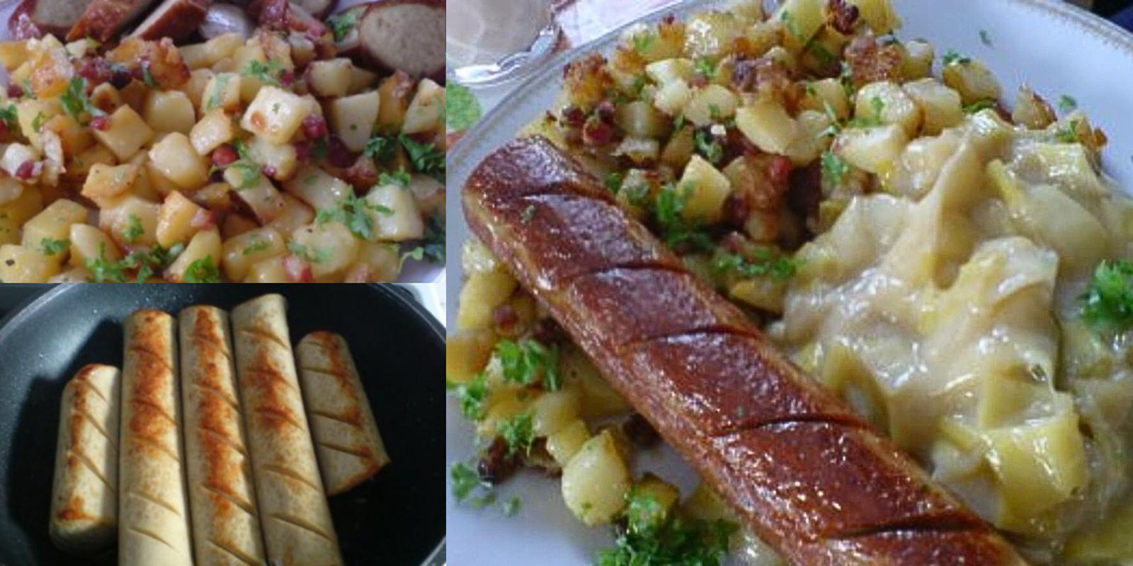 Bratwurst Porreegemüse kartoffeln mit rezepte