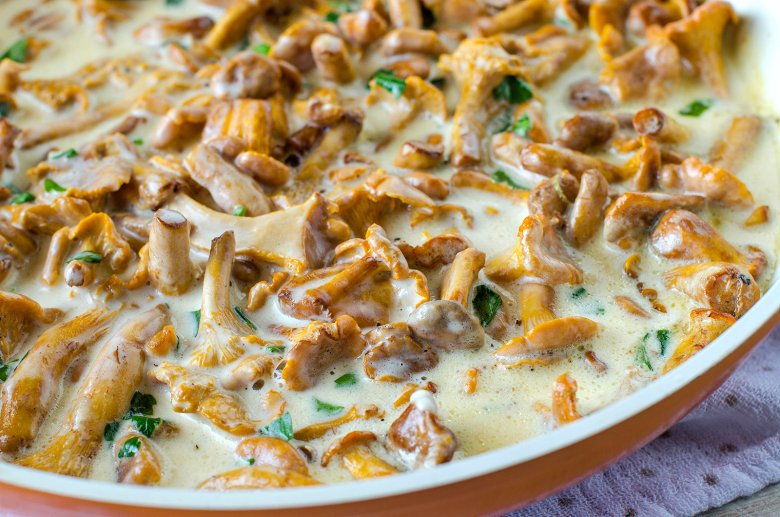 Cremige Pfifferlinge