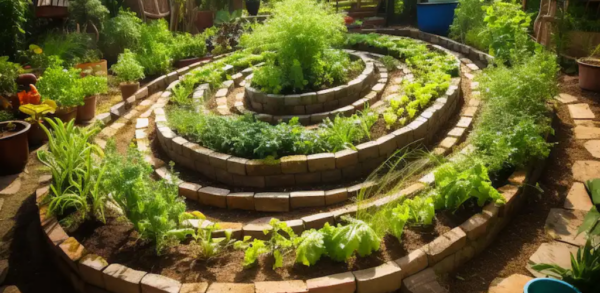 Die Mystik der Natur entfalten: Erstellen Sie Ihren spiralförmigen Kräutergarten mit optimaler Pflanzenpositionierung