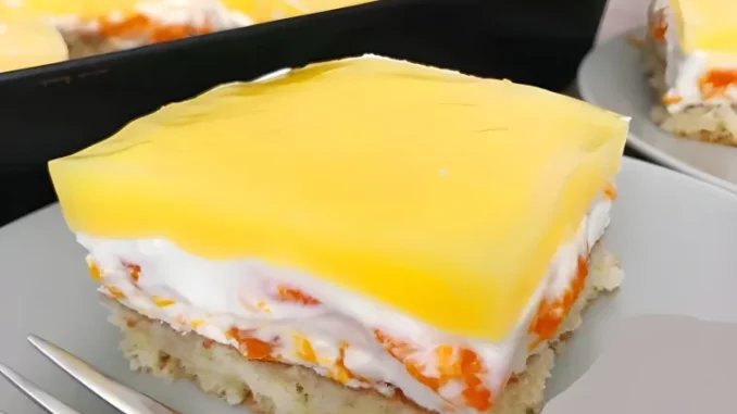 Ein einfacher, leckerer und frischer Mandarinenkuchen !