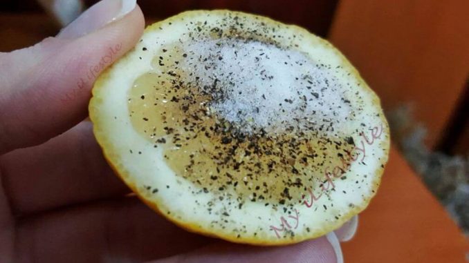 Eine Zitrone, Salz und Pfeffer ist alles, was man für diese Problemchen braucht