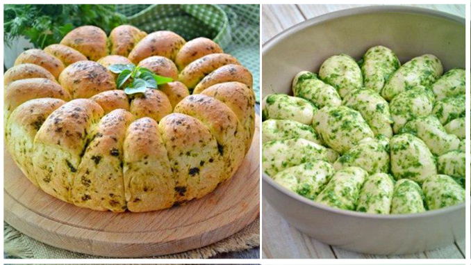 Einfache selbstgebackenes Knoblauchbrot