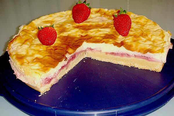 Erdbeer-Puddingkuchen vom Blech