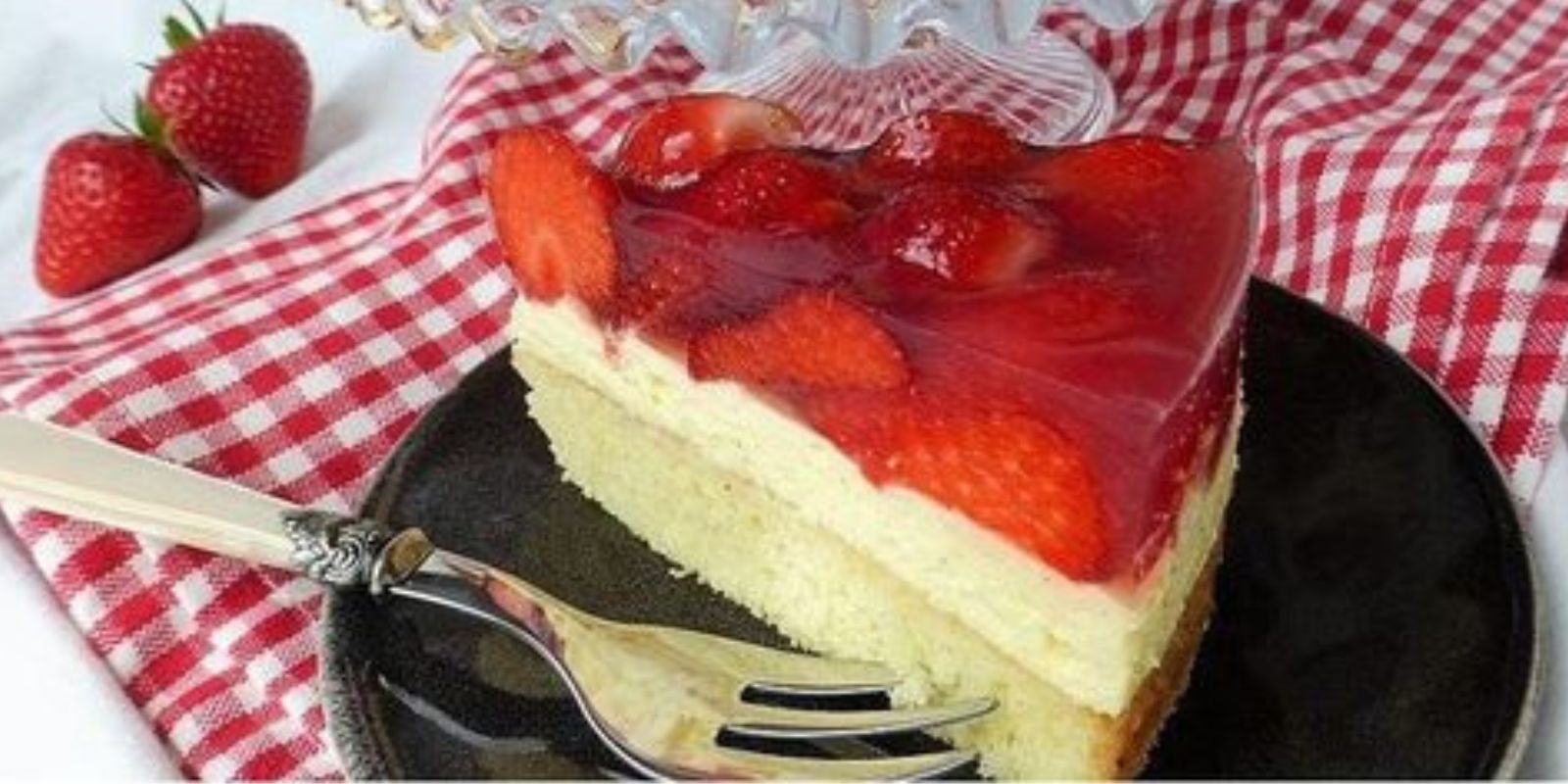 Erdbeerkuchen mit Vanillecreme