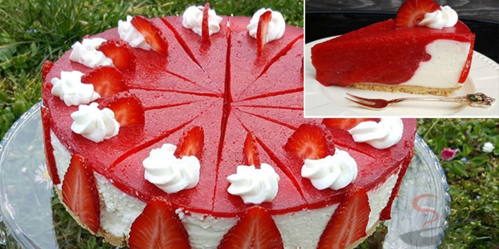 Erfrischende Erdbeertorte ohne Backen